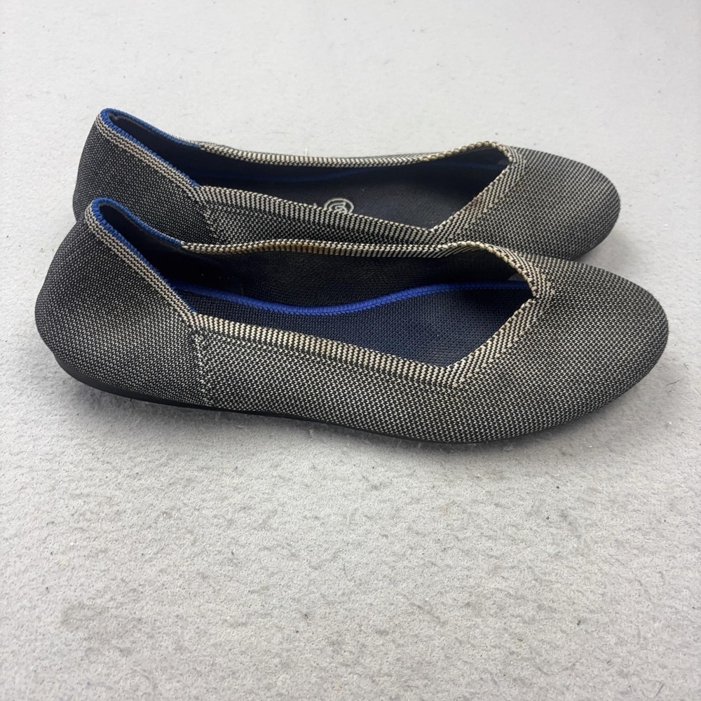 Rothy's The Flat Shoes Womens Size 9.5 Gray Knit Ballet Flats Washable Eco